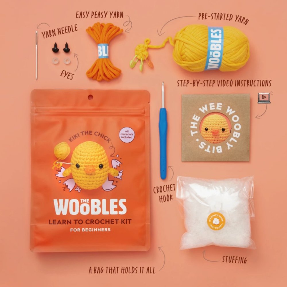 Kiki the Chick Beginner Crochet Kit - Picture 2 of 16